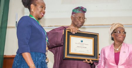 ISN Pioneer Award for the Africa region to Prof. Oladipo Olujimi Akinkugbe, Emeritus Professor of Medicine, University of Ibadan, Nigeria, in recognition of his outstanding achievements in the field of nephrology