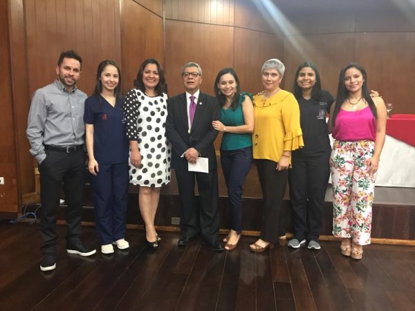 clinical_studies1 Researchers from Cali- Popayan, from left to right: Ruben Lasso, Alejandra Agredo, Yessica Bravo, Jaime M Restrepo, Jessica Forero, María del Pilar Duque, Lina María Viafara, and Laura Torres.