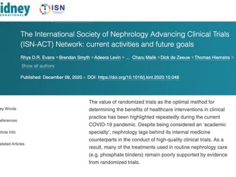 Kidney International Publishes ISN-ACT Paper