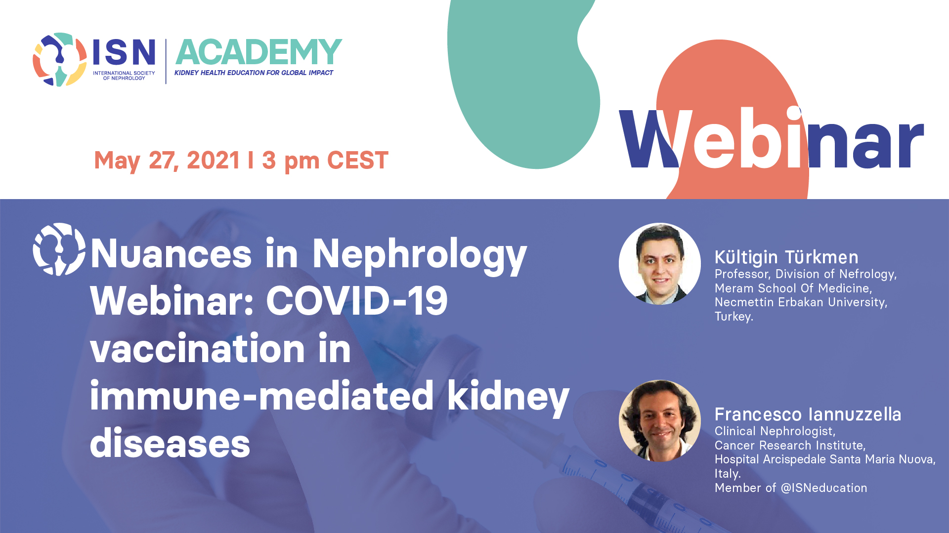 COVID vaccination webinar kidney disease